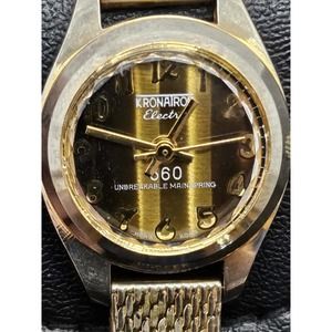 Vintage 50's Kronotron Electra 360 Watch Men Manual Wind Unbrkable Mnsprng Works